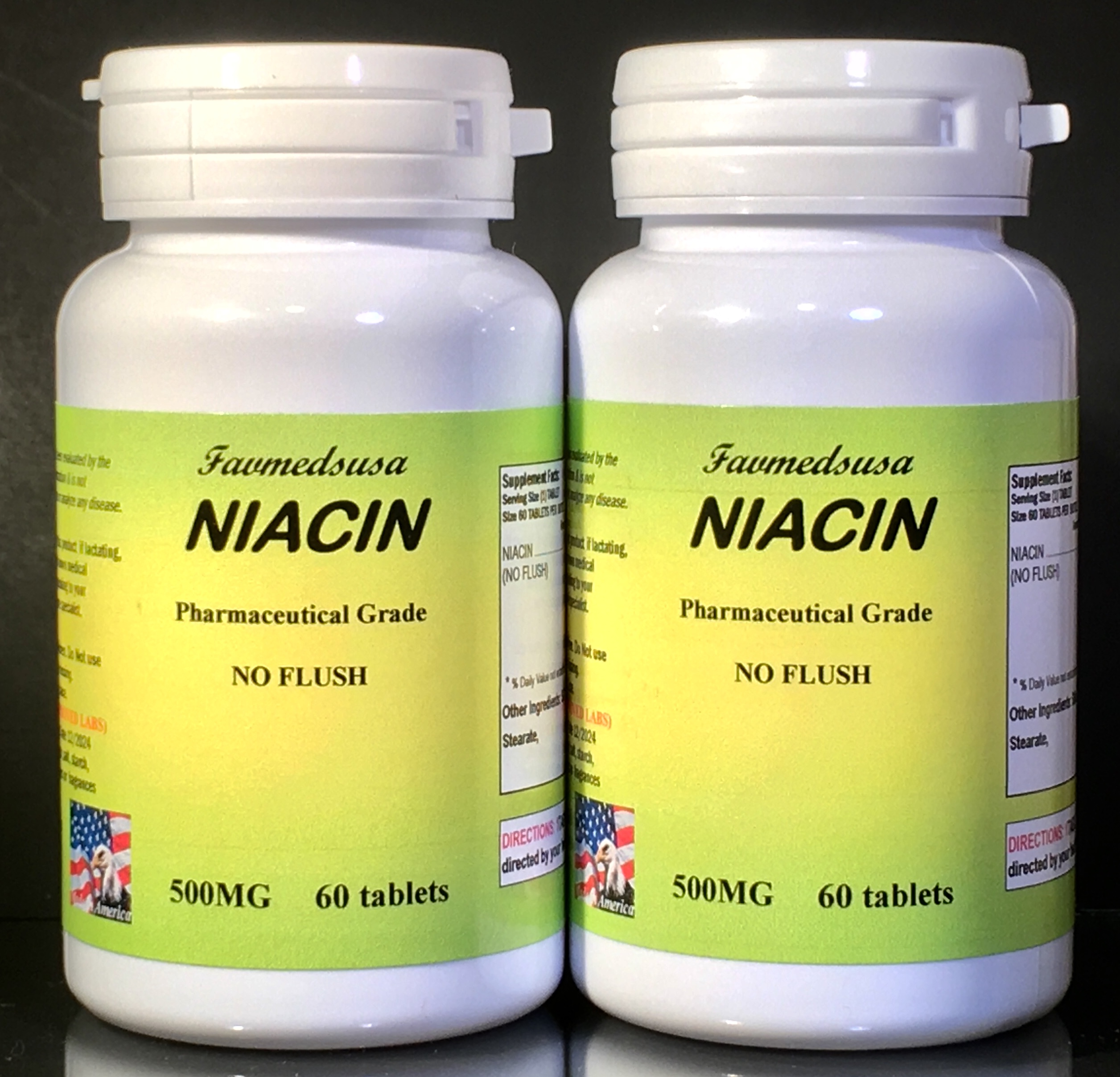 Niacin No flush 500mg - 120(2x60) tablets